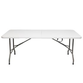 6 FT Outdoor Courtyard Foldable Long Table