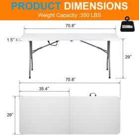 6' Folding Portable Table Indoor Outdoor Picnic Party Dining Camping Tables