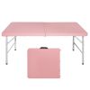 4ft Pink Portable Folding Table Indoor&Outdoor Maximum Weight 135KG Foldable Table for Camping