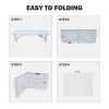 6ft Folding Table, Portable Plastic Table for Camping, Picnics, Parties, White