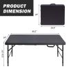 4ft Portable Folding Table Indoor & Outdoor Maximum Weight 135KG Foldable Table for Camping Black