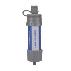 Mini Portable Water Filter With Straw (Color: Grey)