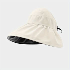 Wide Brim Sun Visor Foldable Picnic Hat Beach UV Protection Scallop Cap For Outdoor; Women's Hat & Caps (Color: 2# Beige)