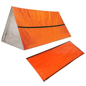 Outdoor Life Bivy Emergency Sleeping Bag Thermal Keep Warm Waterproof Mylar First Aid Emergency Blanke Camping Survival Gear (Color: B, Ships From: United States)