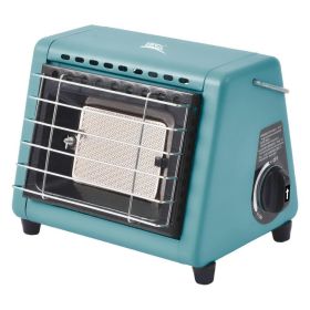 Outdoor Camping Gas Heater Camp Tent Hunting Heater Portable (Color: Blue Green)