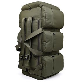 Outdoor 90L Men Tactical Luggage Bag Super Capacity Mountaineering Bags Waterproof Men Backpack Travel Camping Tent Bag (Color: Army Green)